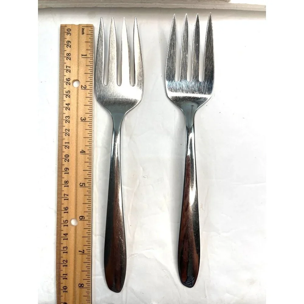 Set Of 2 Imperial USA Stainless Steel Dinner Forks 7.25